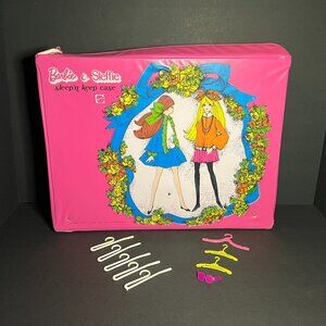 Vintage 1969 Mattel Barbie & Steffie Sleep'n Keep Pink Double Doll Carrying Case